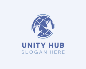 Community - Globe Hands Community logo design