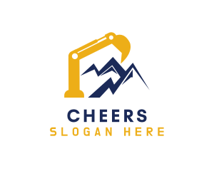 Excavator Mountain Builder Logo