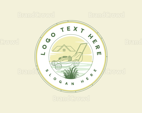 Yard Lawn Mower Logo