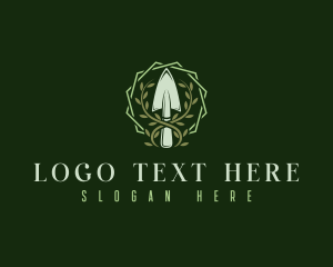 Leaf - Plant Gardening Trowel logo design