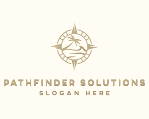 Navigation Compass Island logo design