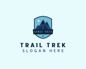 Hiker - Alpine Mountain Trekking logo design