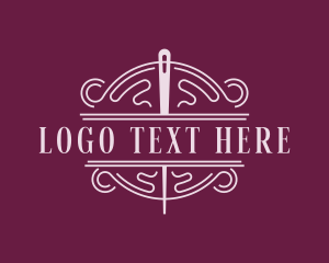 Knitting - Embroidery Stitching Tailoring logo design