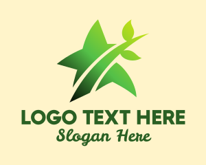 Green - Vegan Star Restaurant logo design