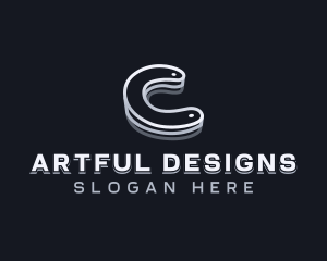 Industrial Metal Letter C logo design