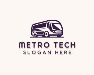 Metro - Shuttle Bus Transportation Vehicle logo design