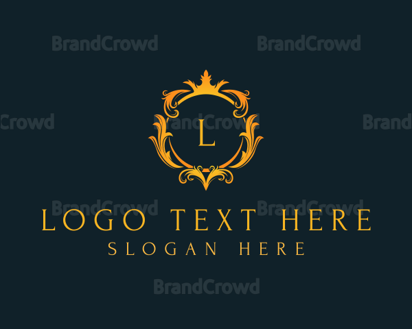 Elegant Crown Wreath Logo