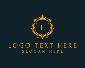 Firm - Elegant Crown Wreath logo design