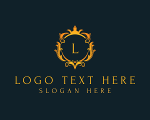 Wreath - Elegant Crown Wreath logo design