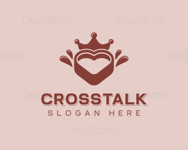 Chocolate Heart Crown Logo