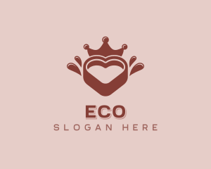Confection - Chocolate Heart Crown logo design