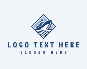 Marine Cargo Boat Logo