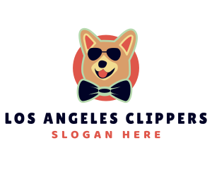 Animal - Cool Puppy Bow Tie logo design