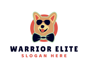 Dog - Cool Puppy Bow Tie logo design