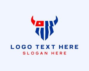 Campaign - Patriotic Texas Bull logo design