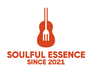Soul - Music Guitar Food Fork logo design