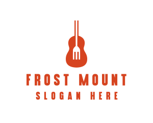 Music Guitar Food Fork logo design