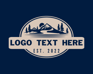 Hiking - Alpine Outdoor Hiking logo design