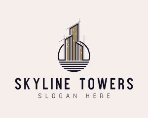 City Skyscraper Architecture logo design