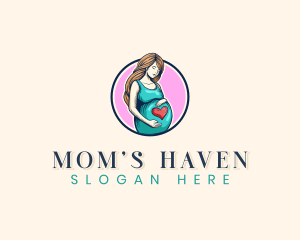 Mom - Mother Child Pregnancy logo design