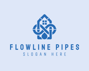 Pipe Repairman Plumber logo design