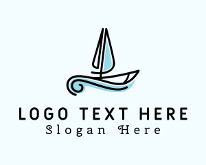 Waves - Sea Boat Sailing logo design