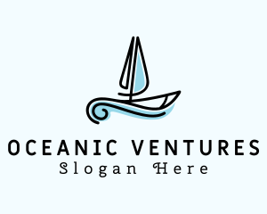 Sea Boat Sailing logo design