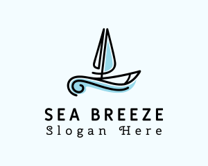 Sea Boat Sailing logo design