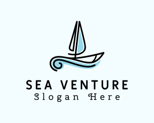 Boating - Sea Boat Sailing logo design