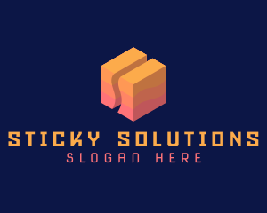 Abstract Tech Cube Innovation logo design