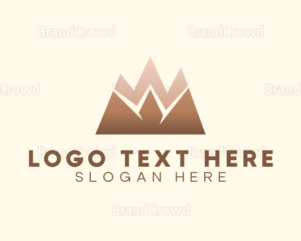 Mountain Peak Letter W Logo