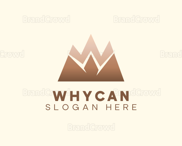Mountain Peak Letter W Logo
