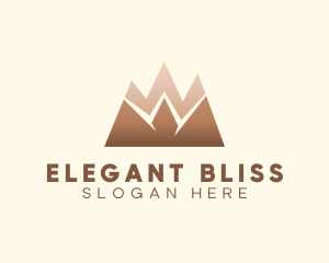 Mountain Peak Letter W Logo