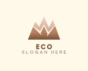 Mountain Climbing - Mountain Peak Letter W logo design