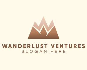 Mountain Peak Letter W logo design