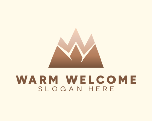 Mountain Peak Letter W logo design