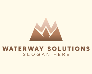 Mountain Peak Letter W logo design