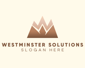 Mountain Peak Letter W logo design