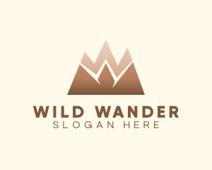 Mountain Peak Letter W logo design