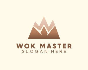 Mountain Peak Letter W logo design