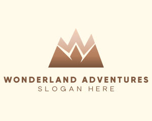 Mountain Peak Letter W logo design