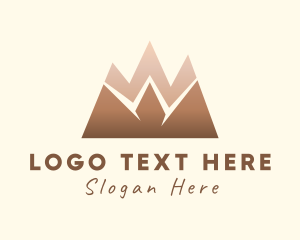 Mountain Range - Mountain Range Letter W logo design
