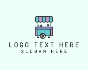 Kiosk - Food Trolley Cart logo design