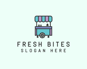 Pushcart - Food Trolley Cart logo design