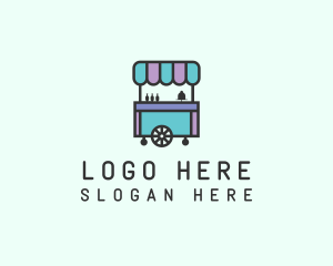 Food Trolley Cart logo design