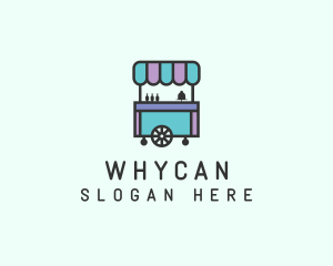 Pushcart - Food Trolley Cart logo design