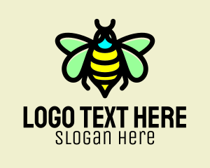 Bee Sting - Bumblebee Wasp Insect logo design