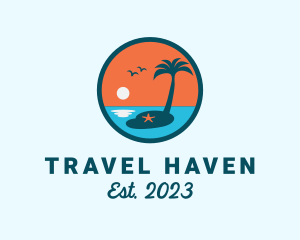 Tourism - Beach Tourism Island logo design