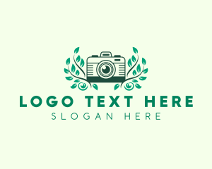 Retro Film - Camera Photography Floral logo design