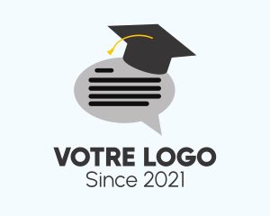 College - Graduation Chat Bubble logo design